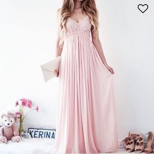 Rose Pink Maxi Dress